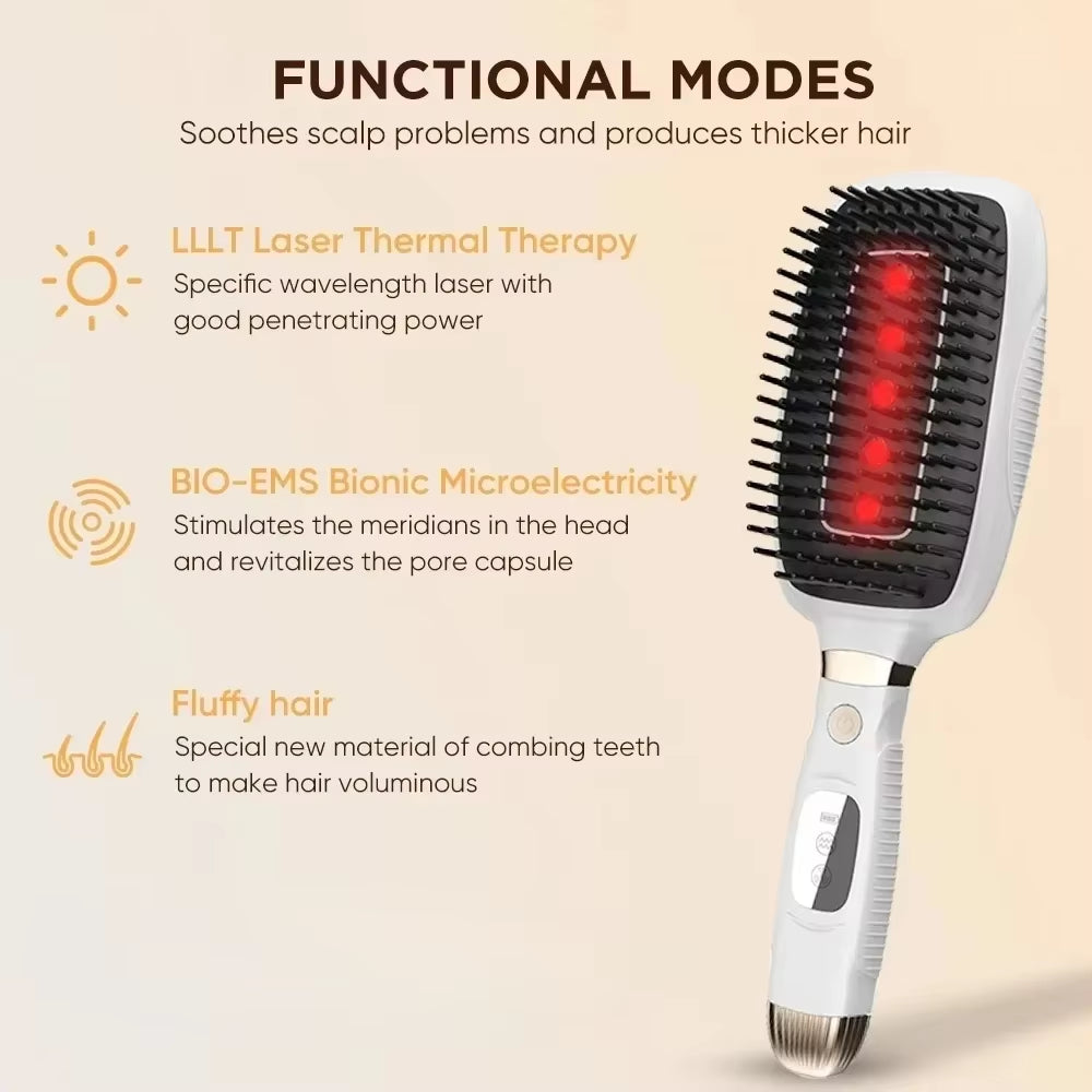 Head Massage Comb anti Hair Loss Infrared Vibration Massager Hair Laser Growth Comb Scalp Red Light Therapy Head Scalp Massage